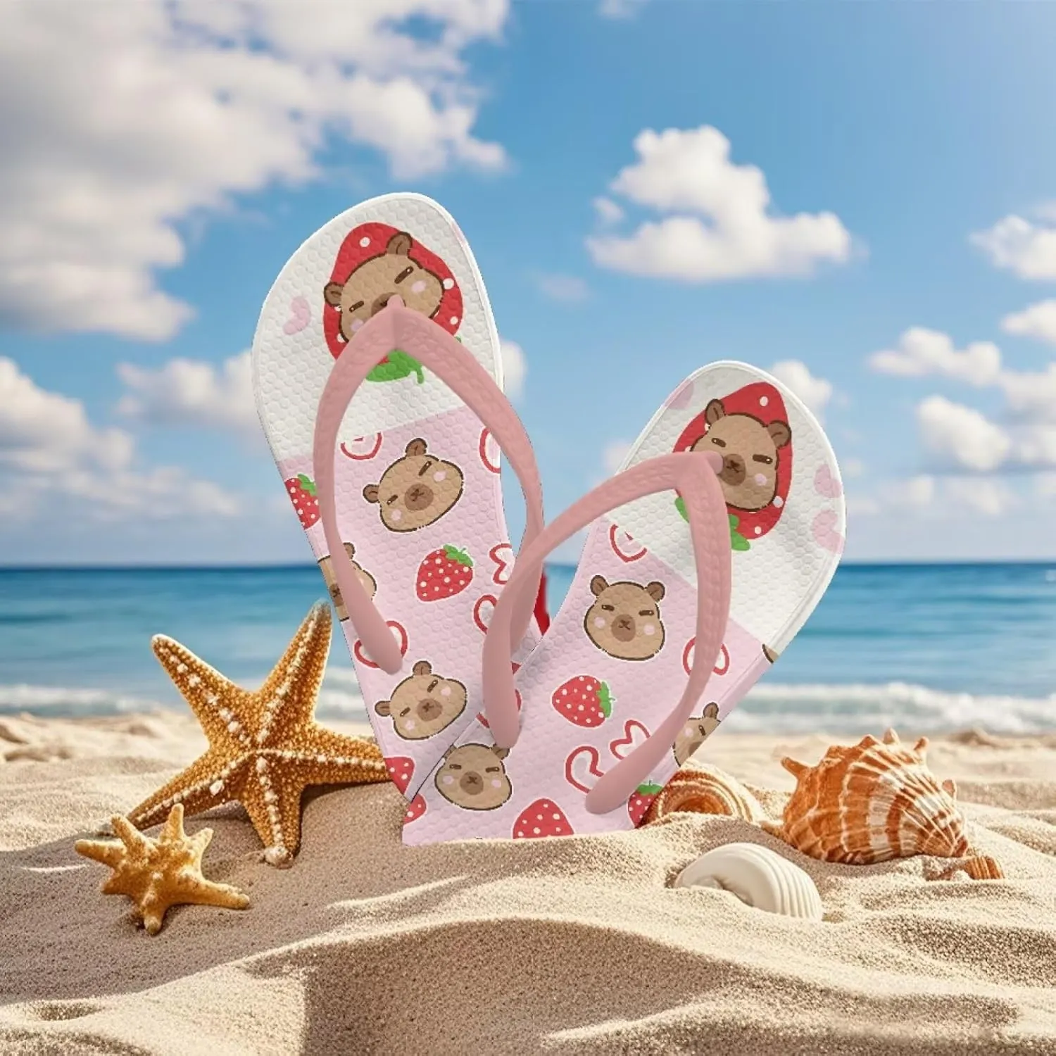 Girls Flip Flops Kids Sandals Summer Beach Flip Flops Indoor Outdoor Slippers Comfort Travel Shower Shoes
