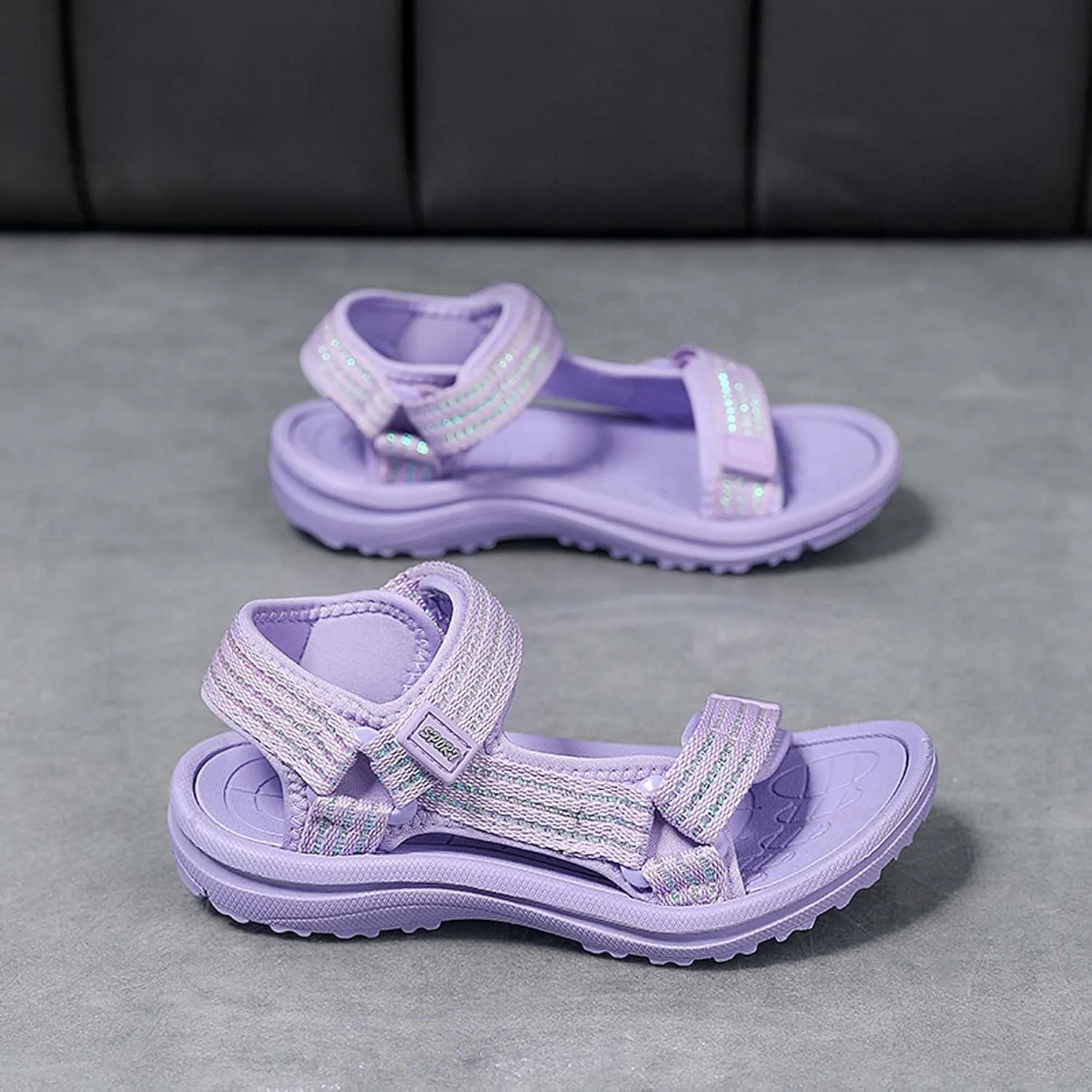 Girls Sandals Fashion Soft Bottom Non Slip Comfortable Adjustable Straps Princess Kids Open Toe Beach Sandals