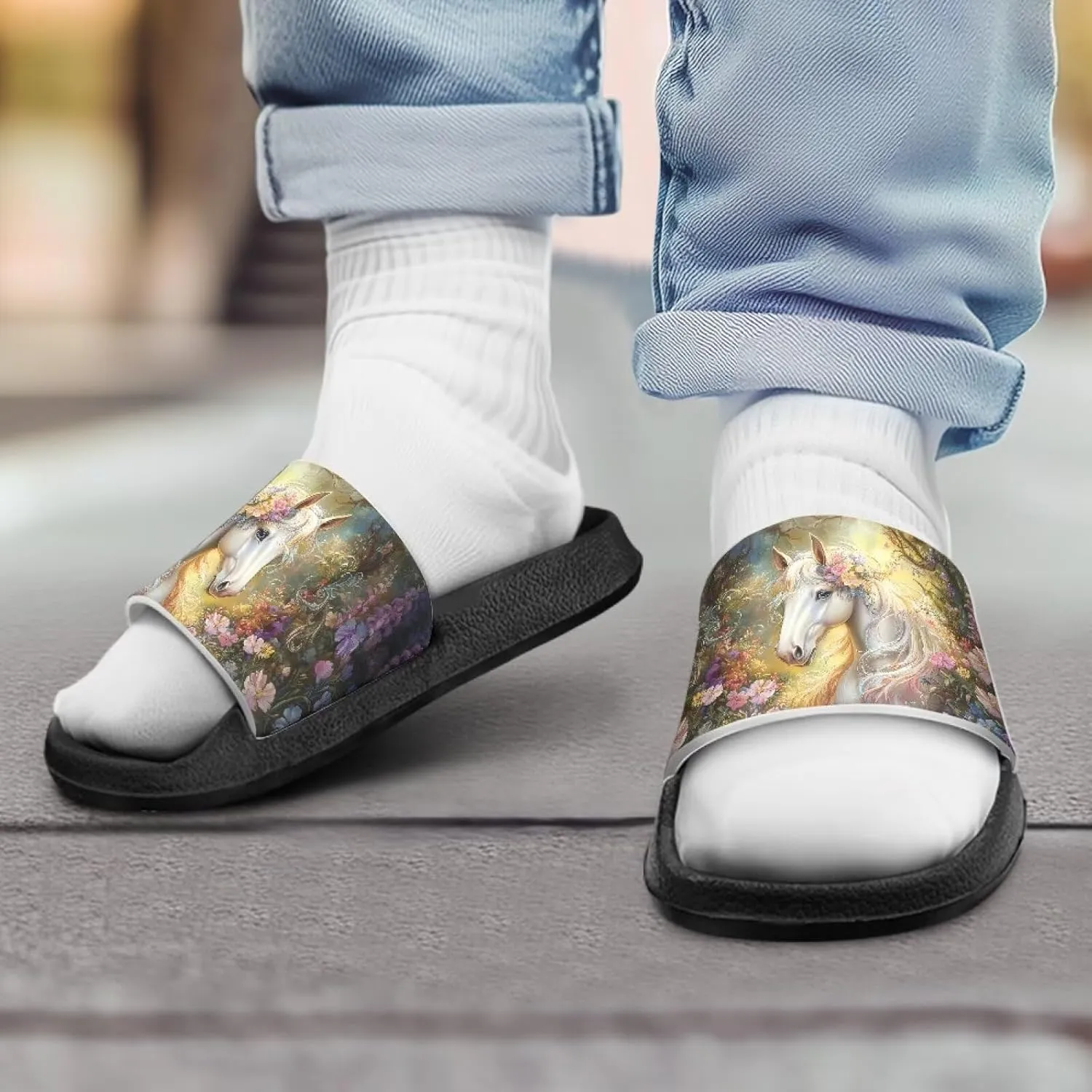 Girls Slides Kids Summer House Shoes for Boys Beach Pool Sporty Slides Shower Non Slip Swimming Gifts