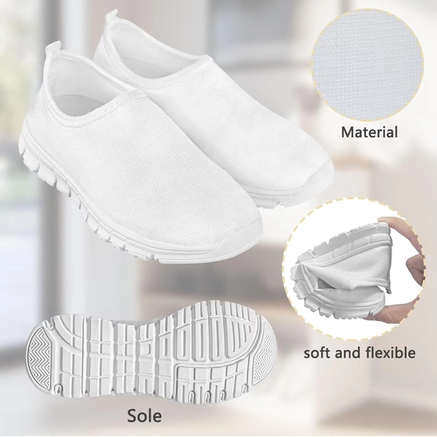 Girls Slip On Shoes Little Kid Big Kid Cute Gym Tennis Athletic Shoes