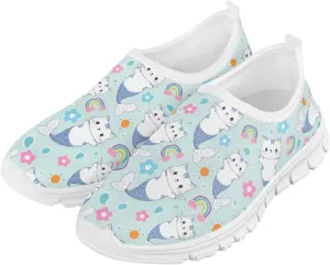 Girls Slip On Sneakers Cute Little Kids Tennis Shoes School Running Shoes