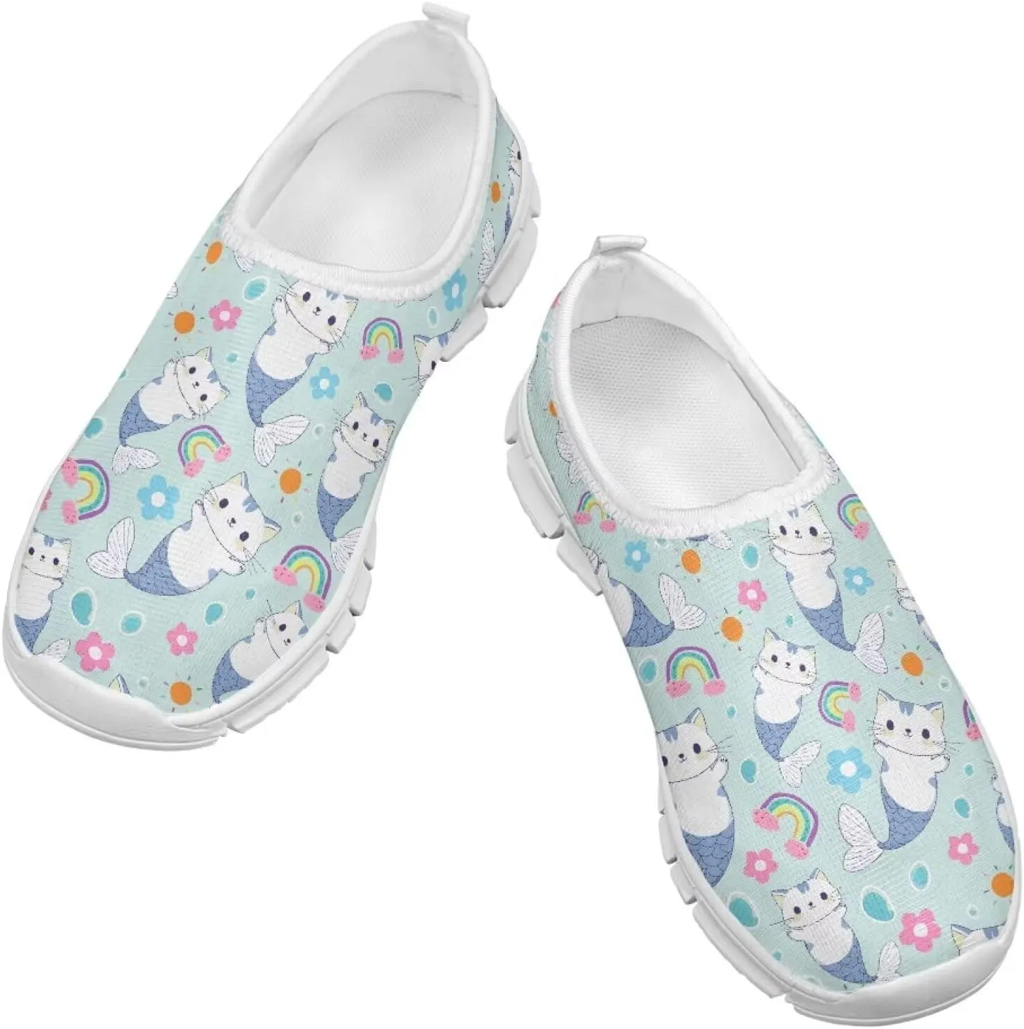 Girls Slip On Sneakers Cute Little Kids Tennis Shoes School Running Shoes