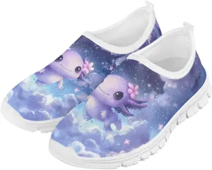 Girls Tennis Shoes Little Kids Slip On Sneakers Trendy Pattern Shoes