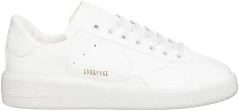 Golden Goose Men's Fashion Distressed Sneakers -Pure Star Bio Based Upper Leather Trendy Shoes White