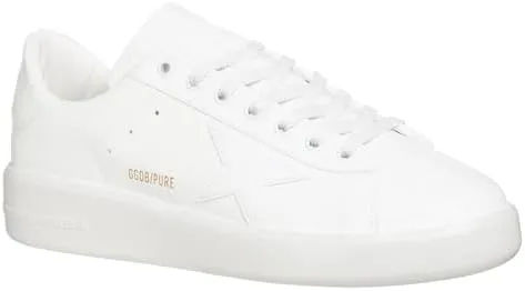 Golden Goose Men's Fashion Distressed Sneakers -Pure Star Bio Based Upper Leather Trendy Shoes White