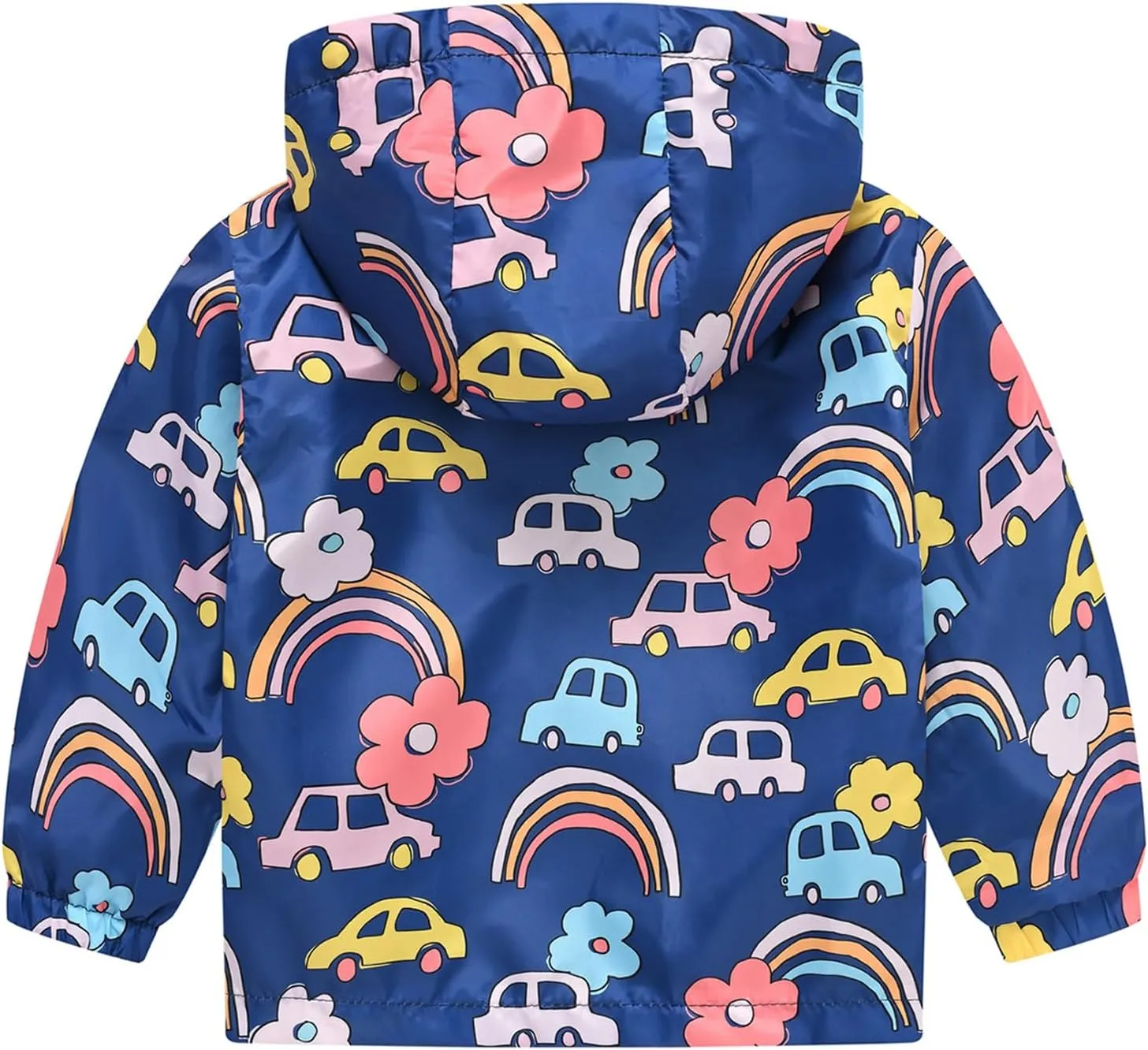 Happy Cherry Toddler Baby Casual Cartoon Prints Windbreaker Hoodie Coat Lightweight Casual Jacket 1-5T