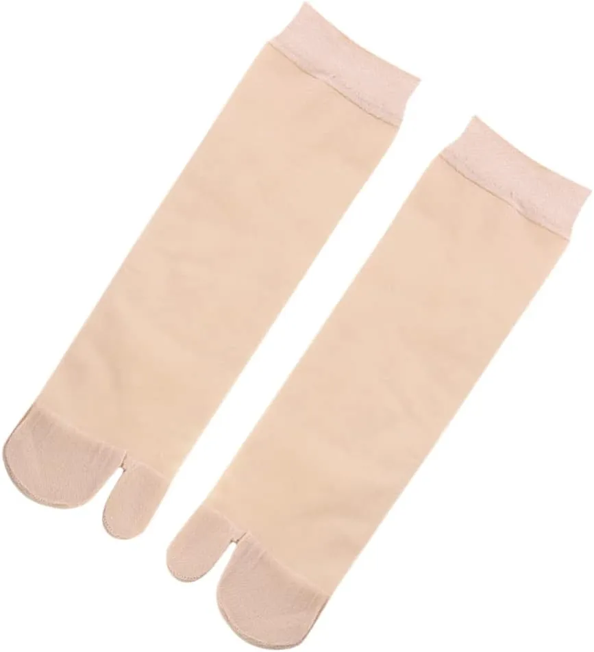 Happyyami 1Pair Flip Flop Socks Toe Socks Silk Tabi Socks Ankle Nylons Mesh Socks For Women Thin Clog Socks Flop Socks