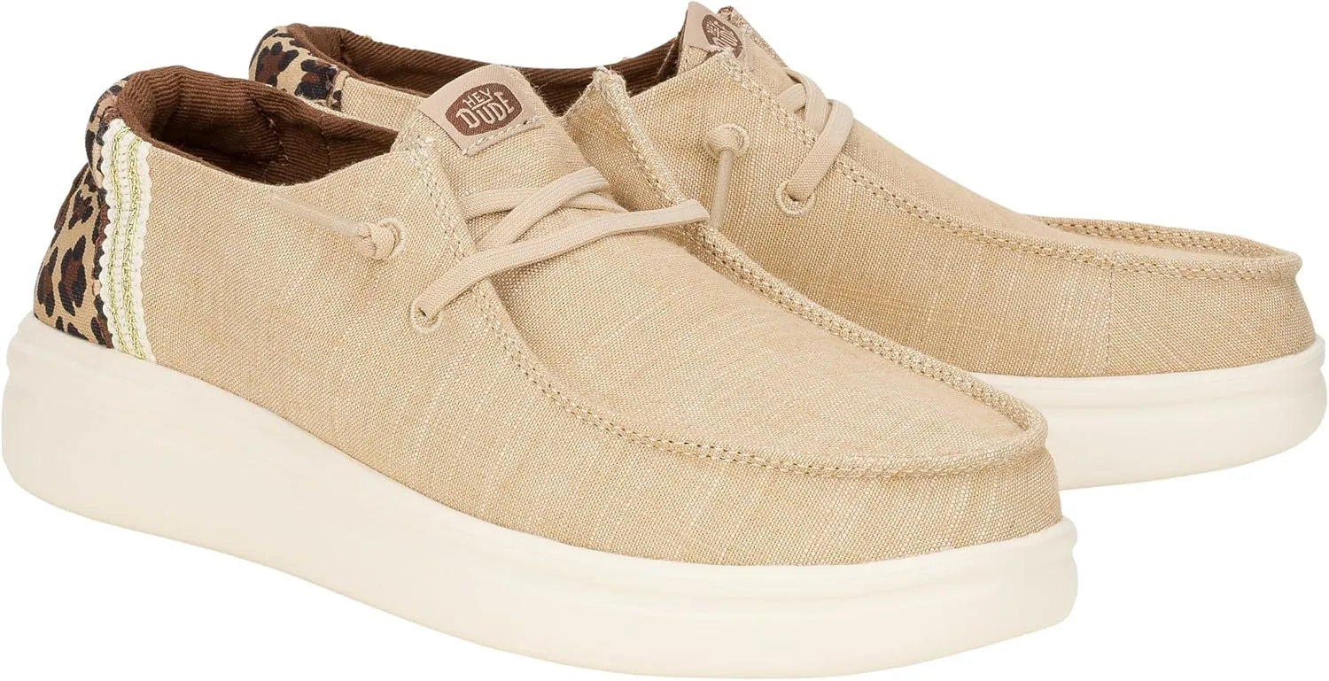 HEYDUDE Wendy Rise Animal, Women’s Shoes, Women’s Slip-on Loafers, Comfortable & Light-Weight