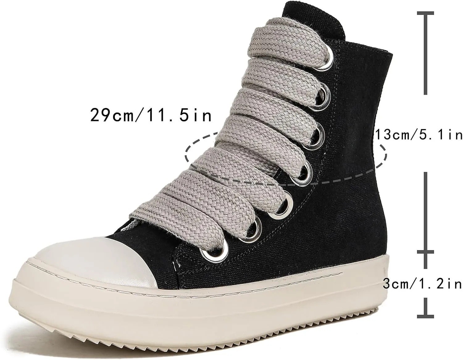 High Top Sneakers for Women Lace Up PU Leather Platform Sneakers Thick Sole Comfort Walking Shoes with Zipper