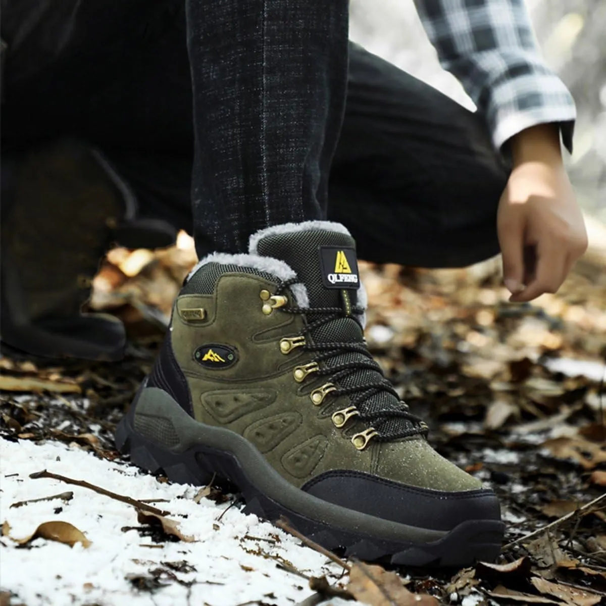 Hiking Shoes Mens Waterproof Mountain Trekking Shoes Women Breathable Walking Shoes Outdoor Sports Winter Boots