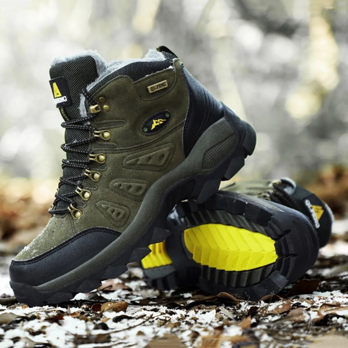 Hiking Shoes Mens Waterproof Mountain Trekking Shoes Women Breathable Walking Shoes Outdoor Sports Winter Boots