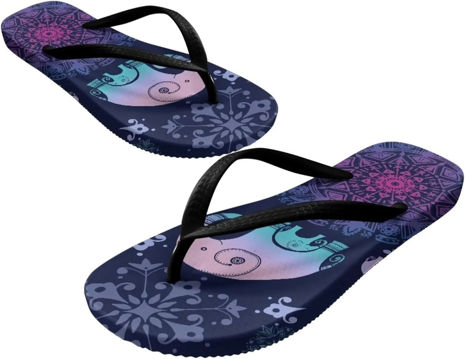 Howilath Animal Pattern Women Sandals Non-Slip Flip Flops for Women Beach Thong Sandals Bathroom Shower Shoes with EVA Sole