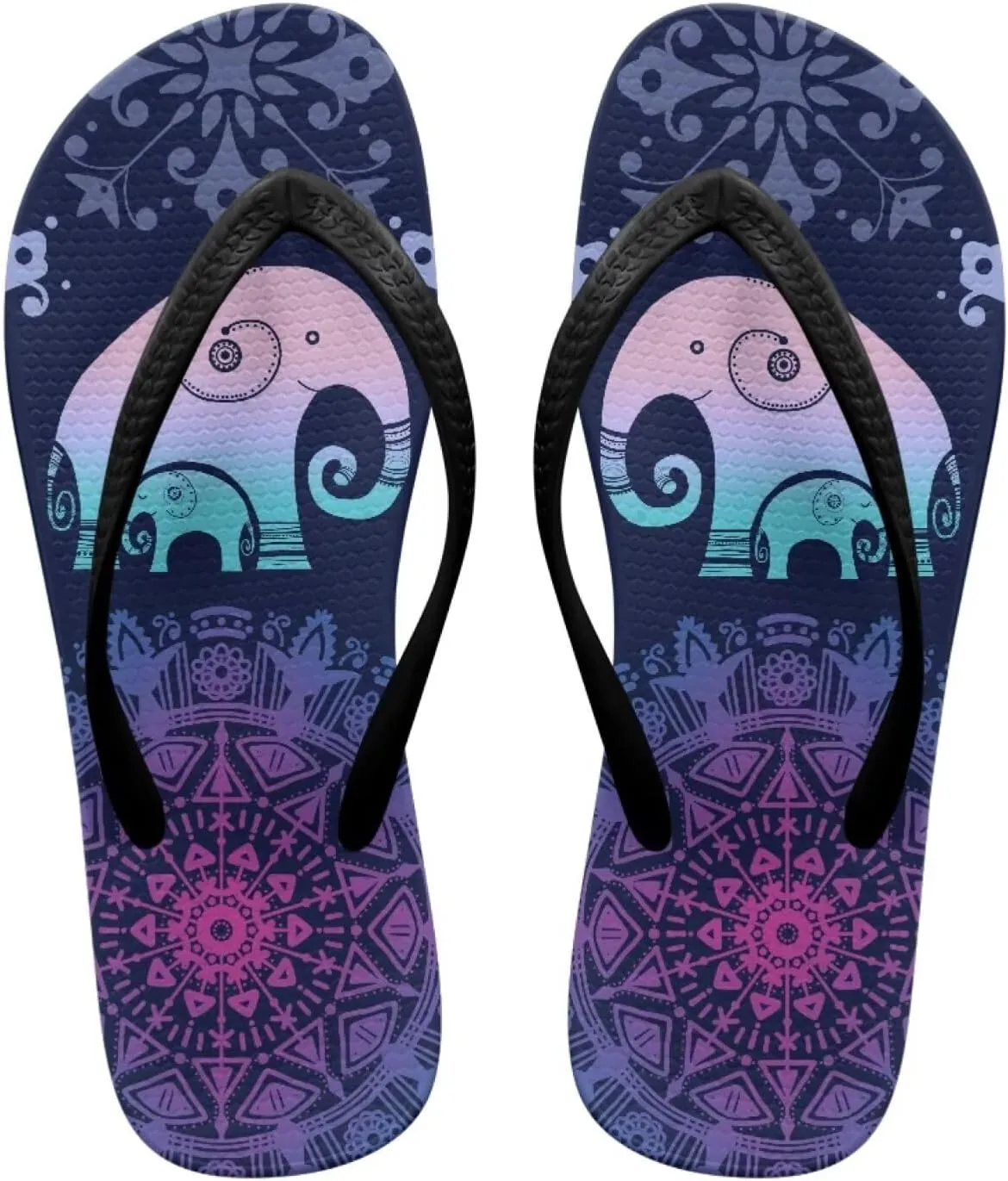 Howilath Animal Pattern Women Sandals Non-Slip Flip Flops for Women Beach Thong Sandals Bathroom Shower Shoes with EVA Sole
