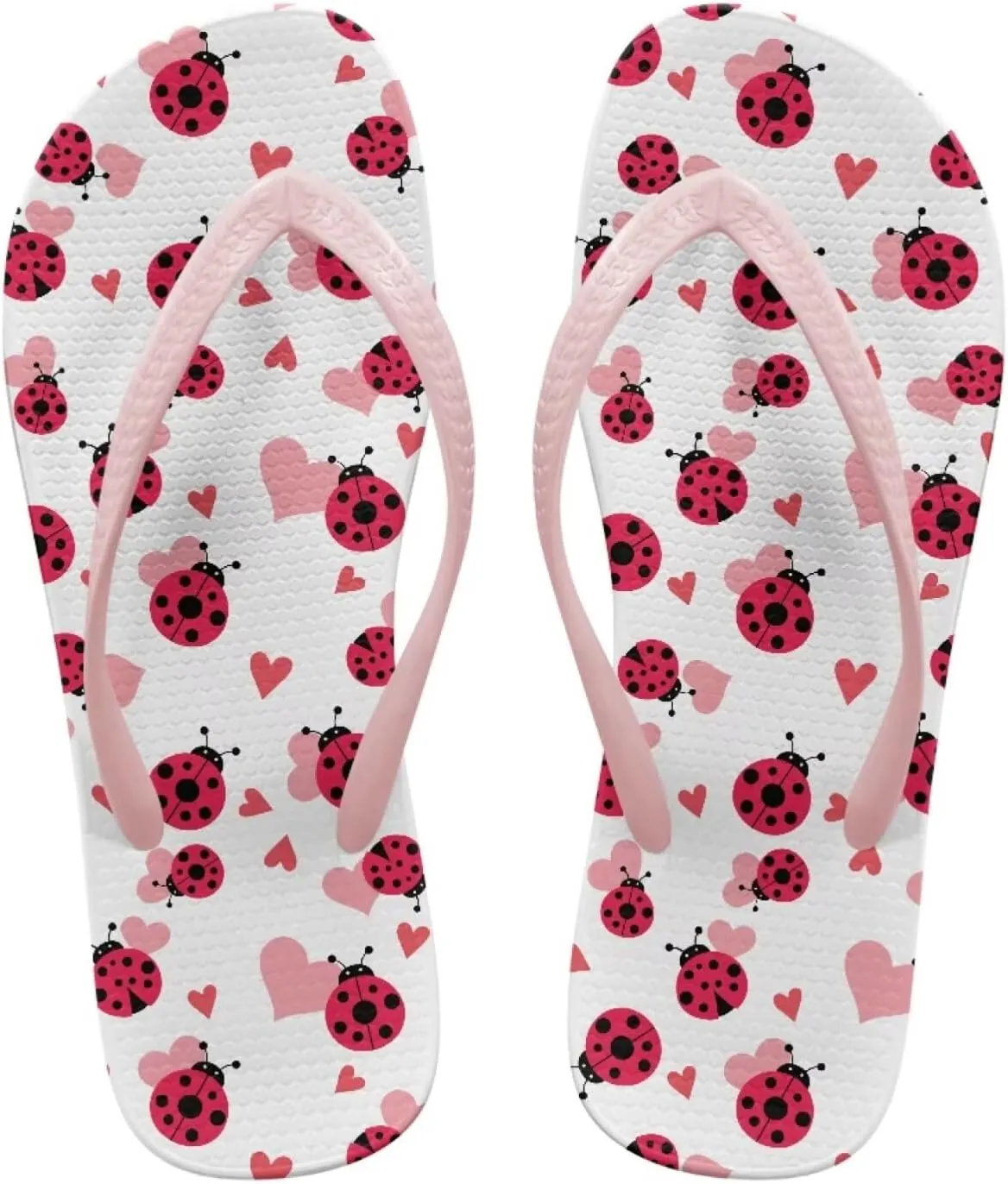 Howilath Fruit Pattern Non-Slip Flip Flops for Women Beach Flat Thong Sandals Rubber Single Band Slippers for Summer Pools