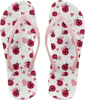 Howilath Fruit Pattern Non-Slip Flip Flops for Women Beach Flat Thong Sandals Rubber Single Band Slippers for Summer Pools