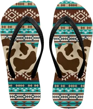 Howilath Gothic Skull Print Women Flip Flops Pool Beach Thong Sandals Soft Bathroom Shower Shoes with Arch Support