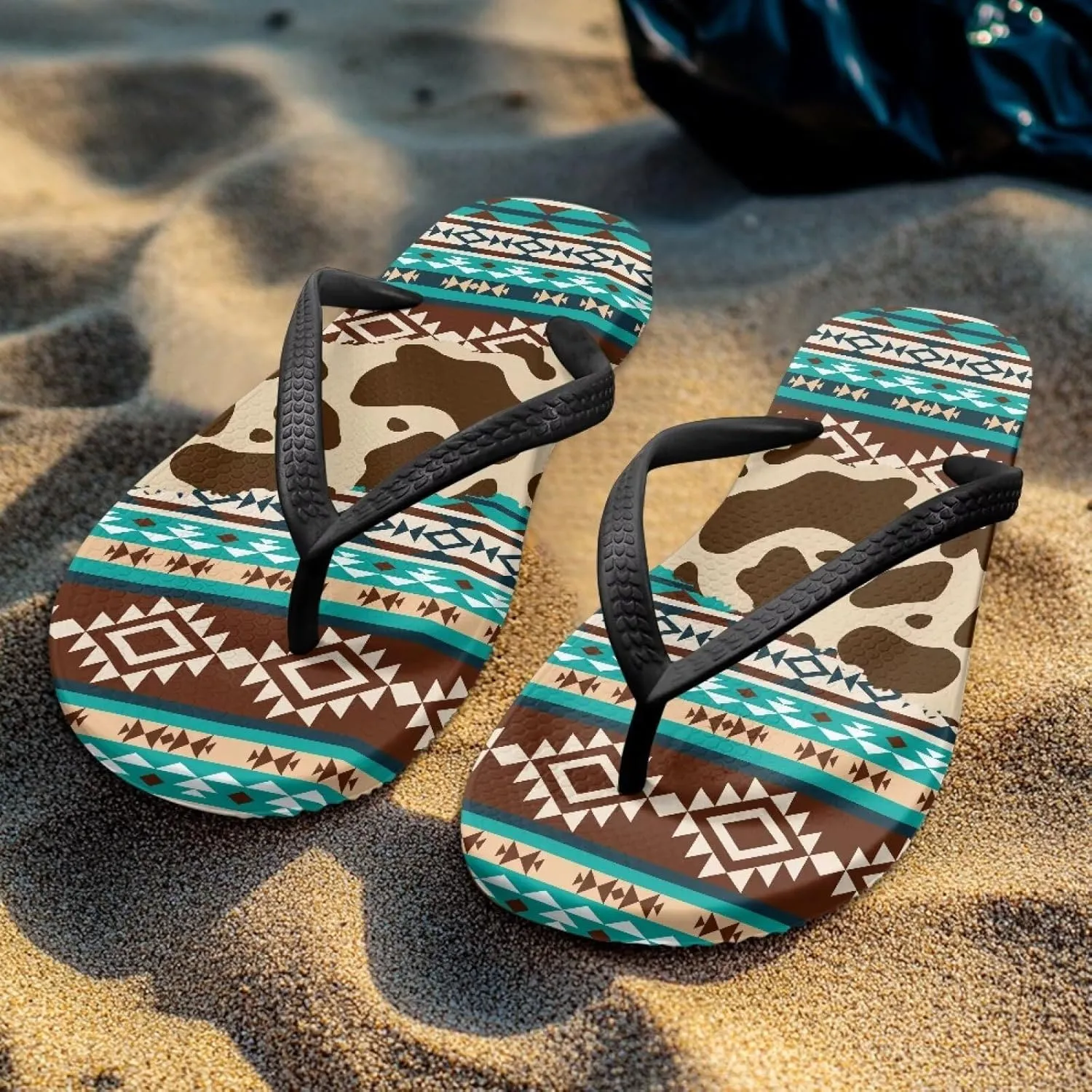 Howilath Gothic Skull Print Women Flip Flops Pool Beach Thong Sandals Soft Bathroom Shower Shoes with Arch Support