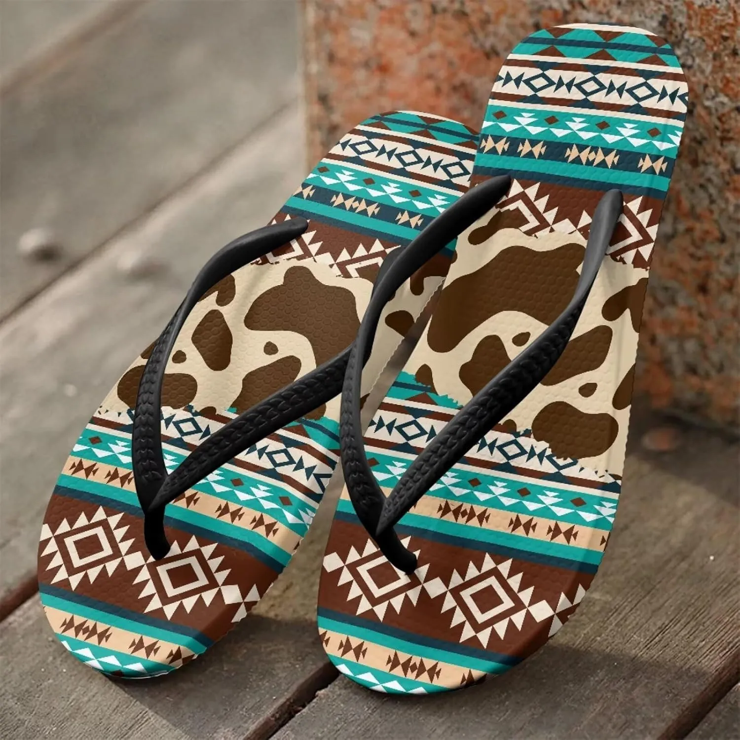 Howilath Gothic Skull Print Women Flip Flops Pool Beach Thong Sandals Soft Bathroom Shower Shoes with Arch Support