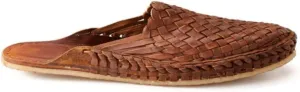 Huaraches Women Men Water Sandals Mexican Leather Woven Non-Slip Closed Toe Shower Slides Waterproof Comfort Summer Walking Shoes Chunky Low Heel House Slippers Vacations Parties Indoor Outdoor