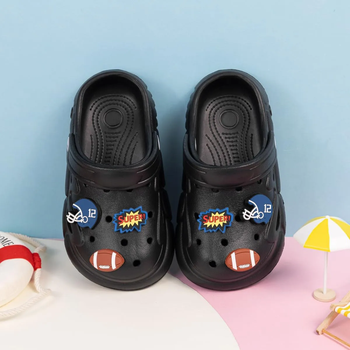 ISINSER Boys Girls Clogs Shoes Toddler Garden Glogs Sandles Cute Summer Water Shoes Slip On Clogs Indoor Outdoor Children Beach Pool Shoes