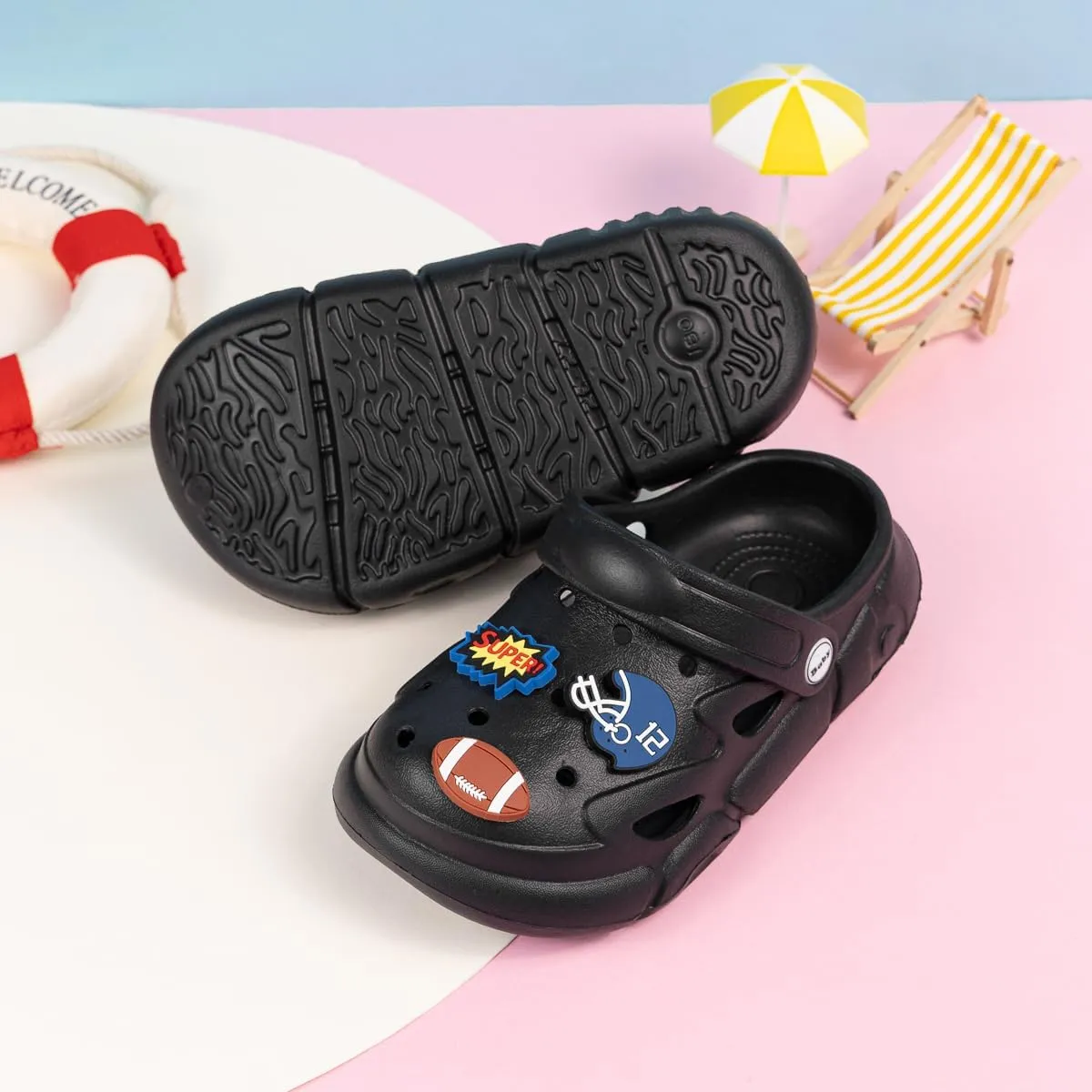 ISINSER Boys Girls Clogs Shoes Toddler Garden Glogs Sandles Cute Summer Water Shoes Slip On Clogs Indoor Outdoor Children Beach Pool Shoes