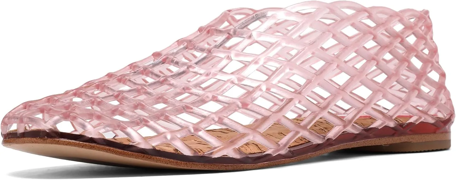 Jelly Mesh Ballet Flats - Comfortable Clear Jelly Shoes, Adult Women's Closed Toe Flats Sandals