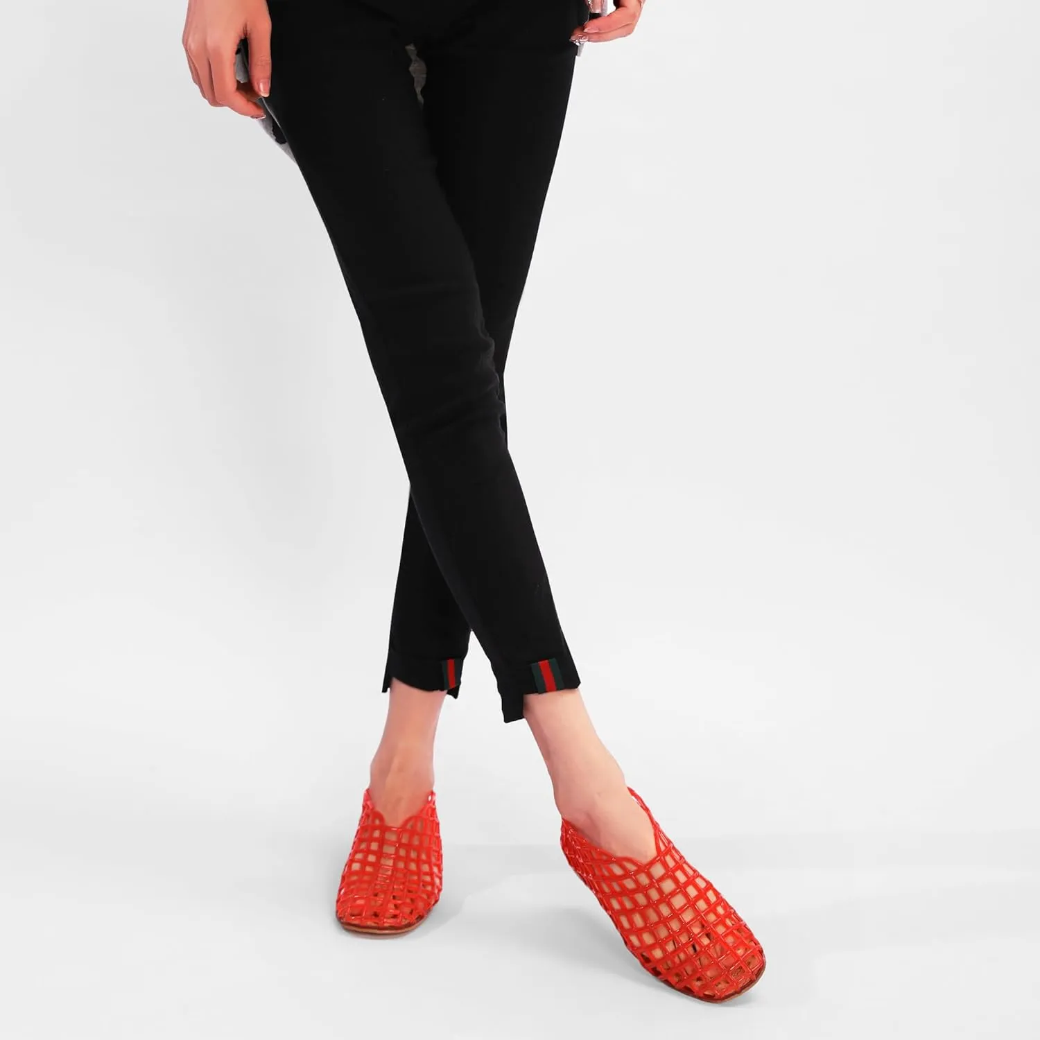 Jelly Mesh Ballet Flats - Comfortable Clear Jelly Shoes, Adult Women's Closed Toe Flats Sandals