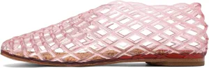 Jelly Mesh Ballet Flats - Comfortable Clear Jelly Shoes, Adult Women's Closed Toe Flats Sandals