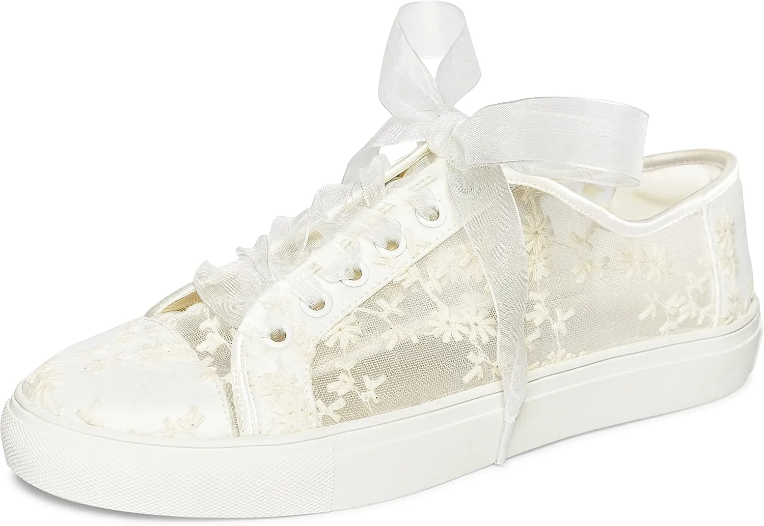 JIAJIA 8835 Wedding Shoes Bridal Sneakers Flats Bride Tennis Shoes Lace Sneakers - Personalized Customization Available