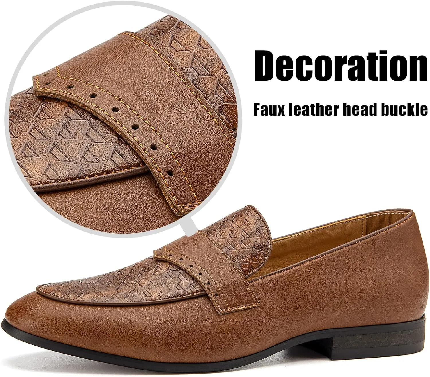 JITAI Mens Loafers Shoes Slip On Driving Shoes Casual Dress Loafer Business Fashion Shoes