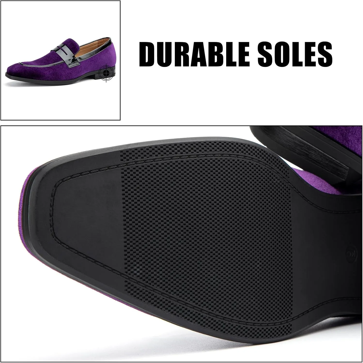 JITAI Mens Velvet Loafers Dress Shoes Loafers for Men Tuxedo Suit Shoes