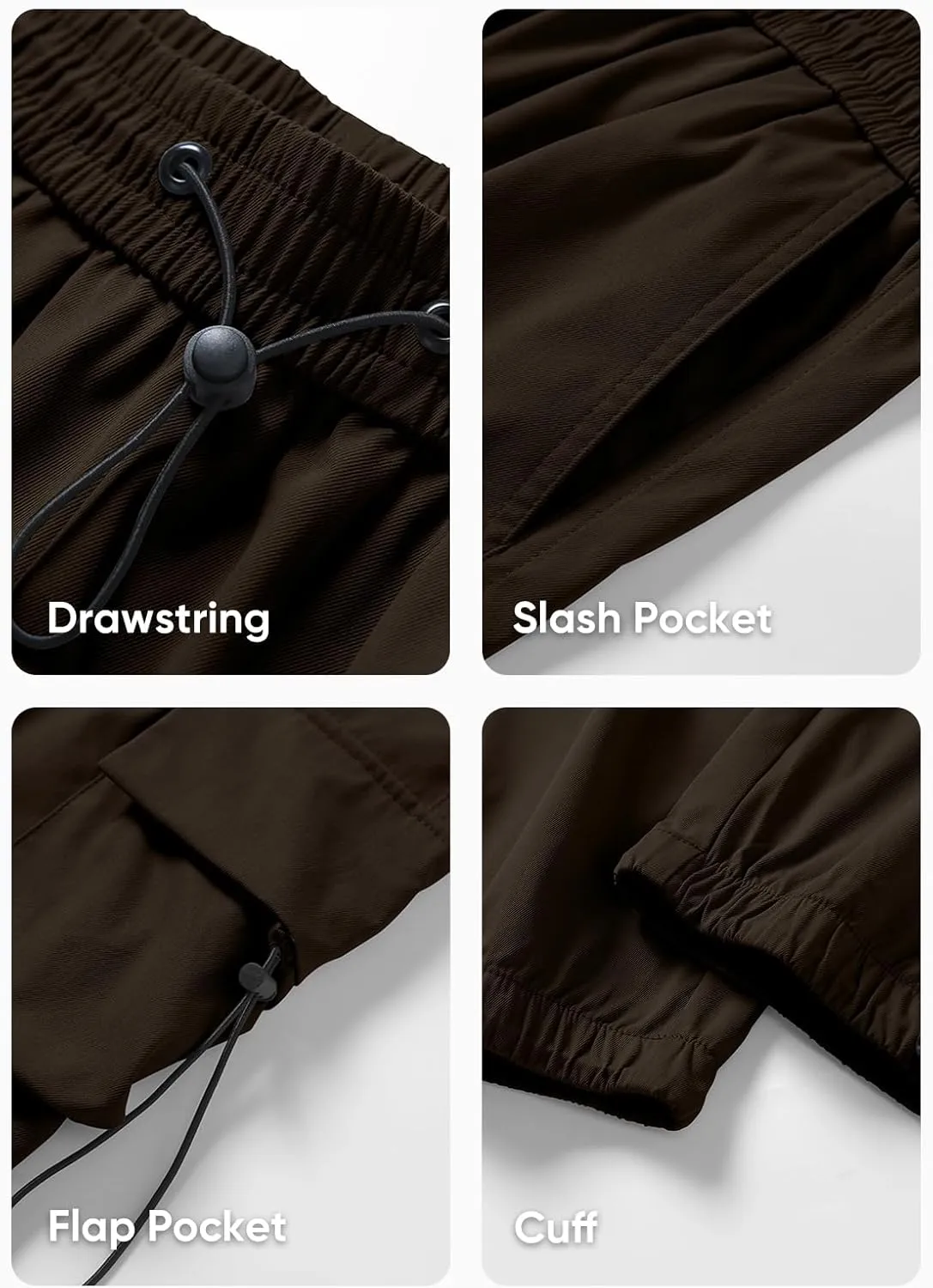 JMIERR Men's Baggy Cargo Pants Trendy Casual Parachute Pant Loose Fit Harem Joggers with Pockets for Streetwear