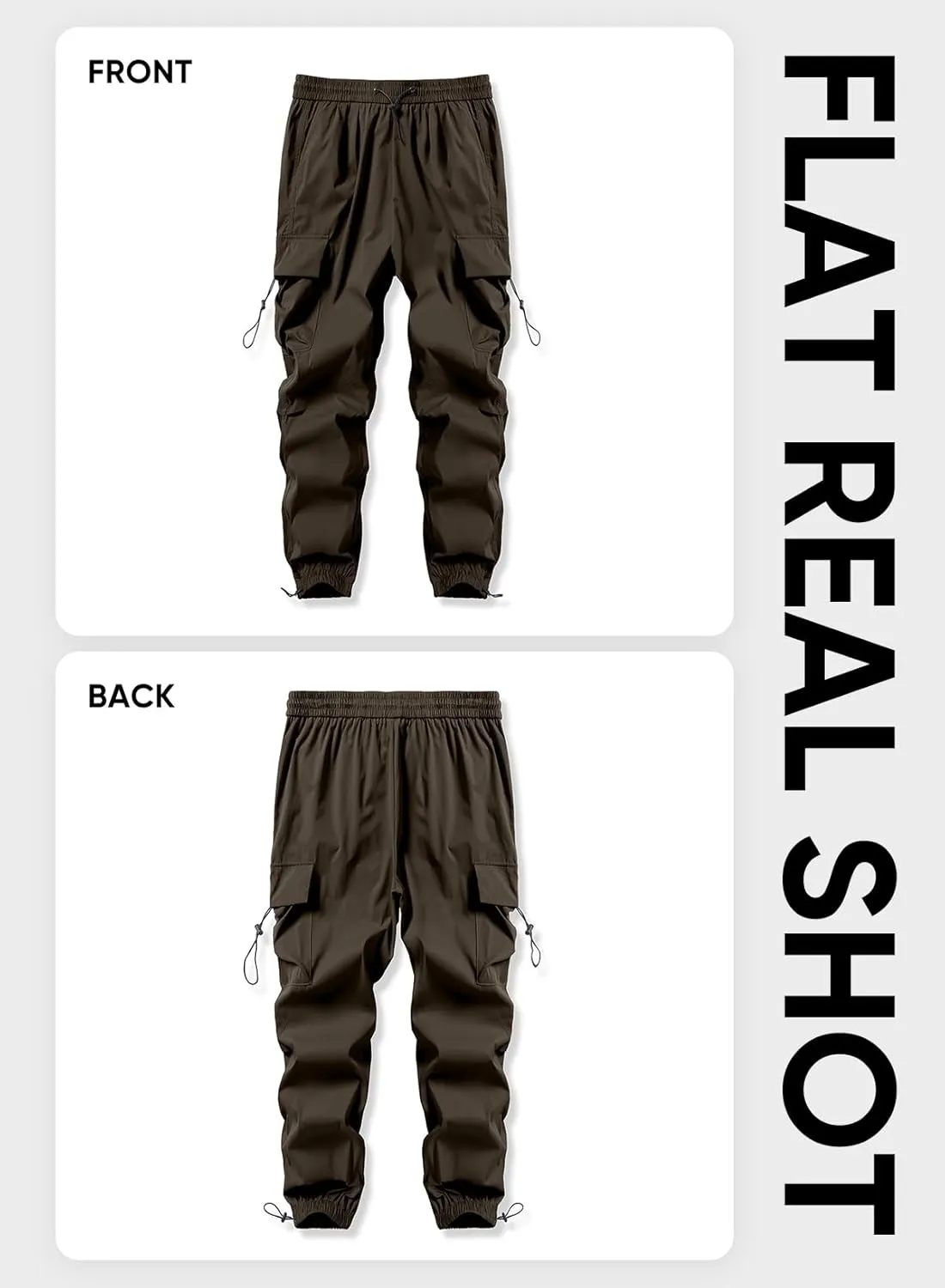 JMIERR Men's Baggy Cargo Pants Trendy Casual Parachute Pant Loose Fit Harem Joggers with Pockets for Streetwear