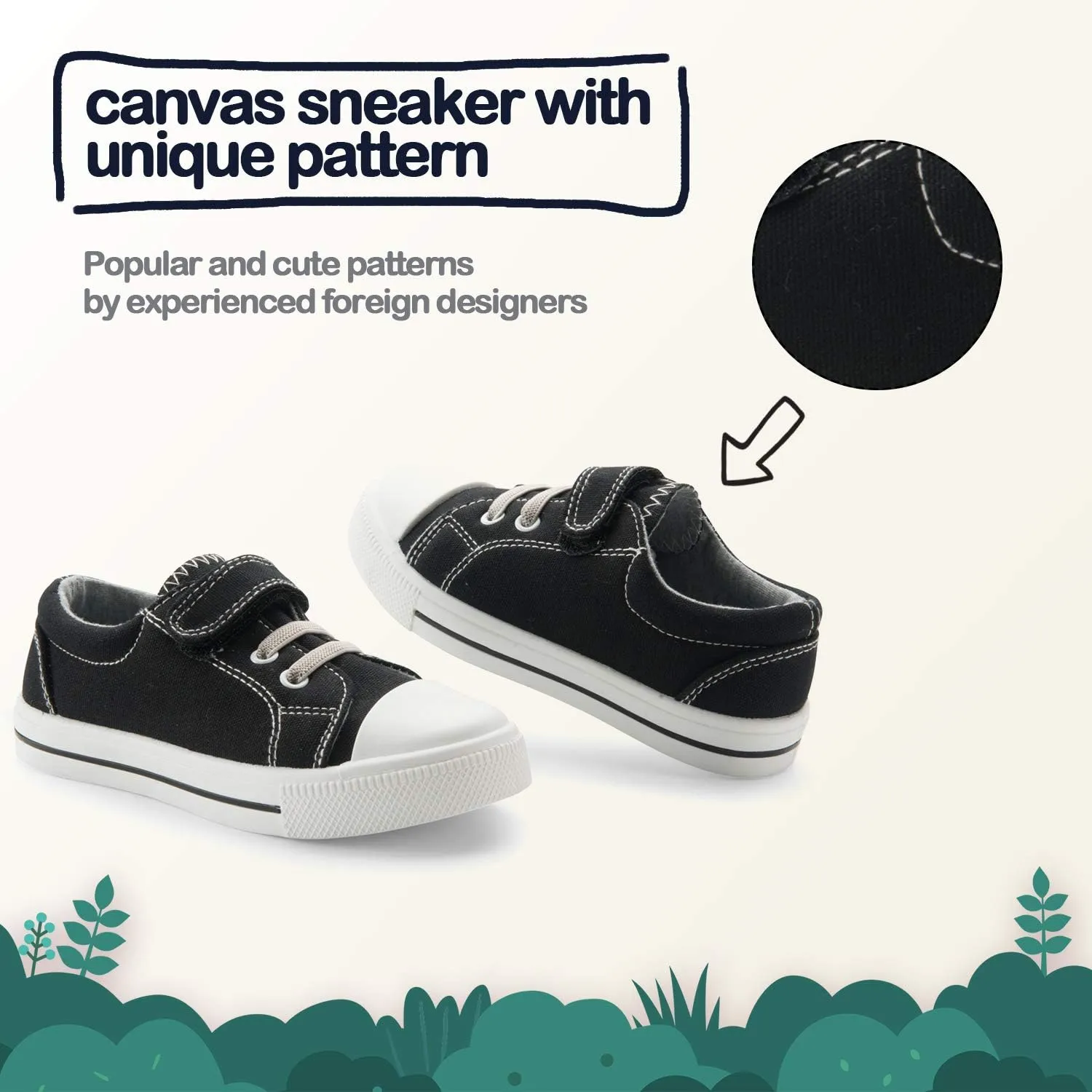 K KomForme Toddler Shoes Boys Girls Canvas Sneakers Size 4-13