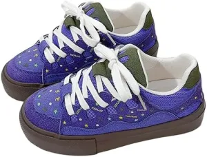 Kawaii Ice Cream Multi-Color Anime-Inspired Sneakers - Bread Toe & Chunky Sole | Premium Stitching | Unisex Lightweight Shoes for Campus Fashion & Instagram Trends