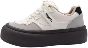 Kawaii Korean Chunky Sneakers, Cute Cloud Sole Shoes with Hidden Heel Lift for Girls/Women's Travel Outfit, Gift for Daughter