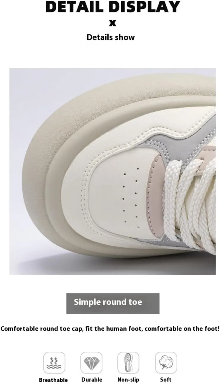 Kawaii Korean Chunky Sneakers, Cute Cloud Sole Shoes with Hidden Heel Lift for Girls/Women's Travel Outfit, Gift for Daughter