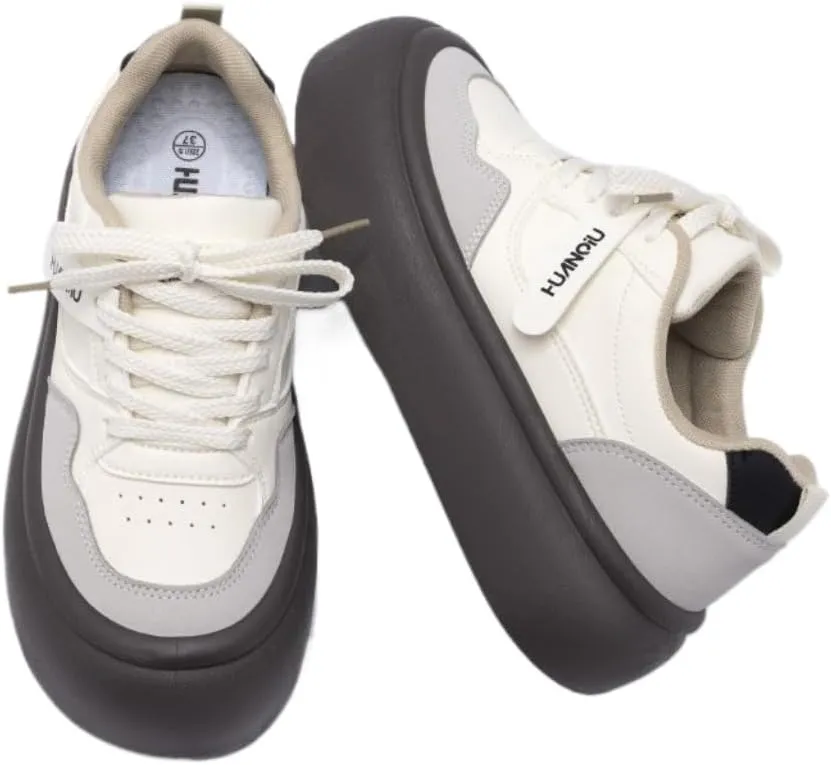 Kawaii Korean Chunky Sneakers, Cute Cloud Sole Shoes with Hidden Heel Lift for Girls/Women's Travel Outfit, Gift for Daughter