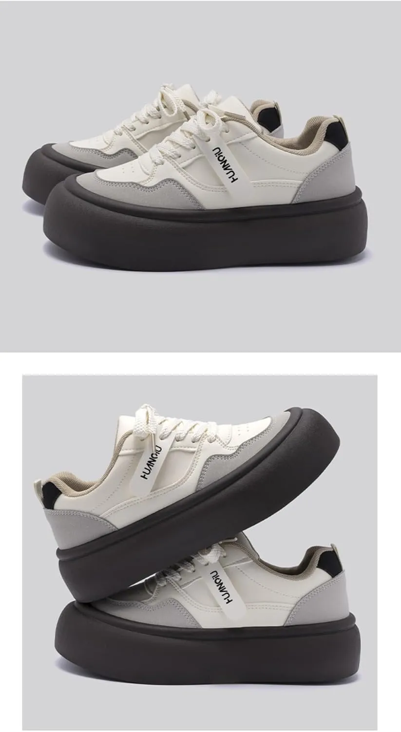Kawaii Korean Chunky Sneakers, Cute Cloud Sole Shoes with Hidden Heel Lift for Girls/Women's Travel Outfit, Gift for Daughter
