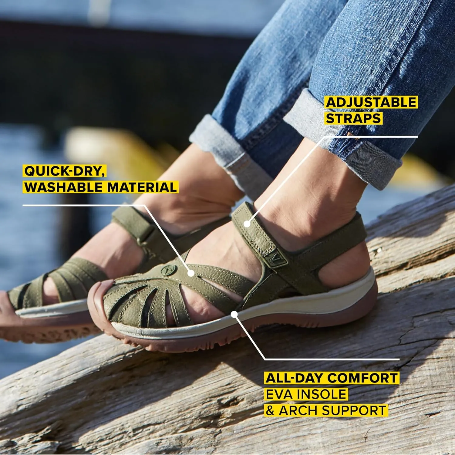KEEN Women's Rose Casual Closed Toe Sandals