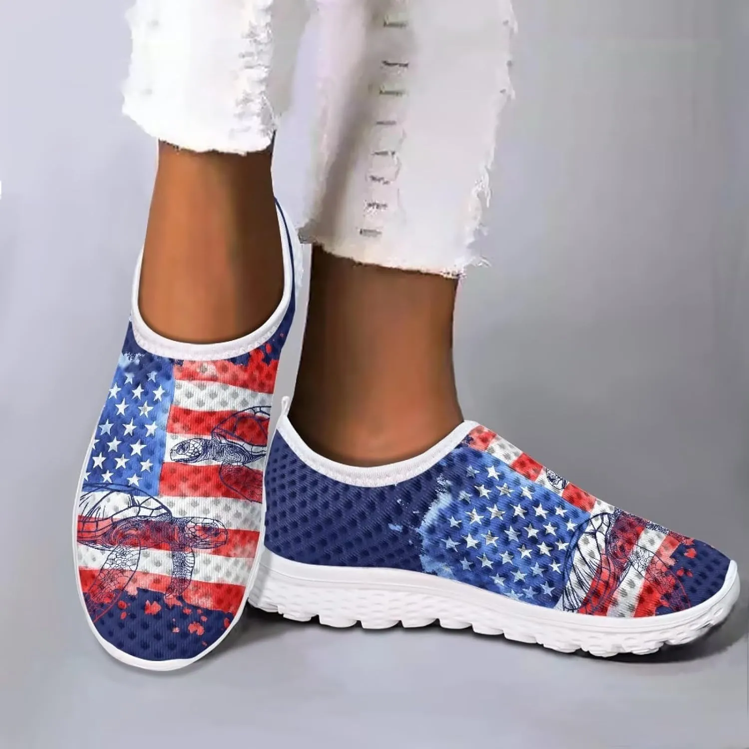 KEIAHUAN Trendy Running Shoes for Women Sneakers, Casual Lightweight Training Shoes Non-Slip Athletic Tennis Shoes