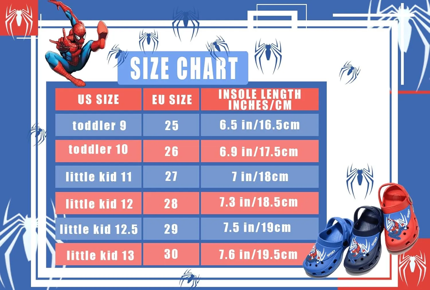 Kids Boys Cartoon Garden Clogs EVA Slip on Sandals Breathable Slipper Water Shoes for Beach Indoor Outdoor (Toddler/Little Kids)
