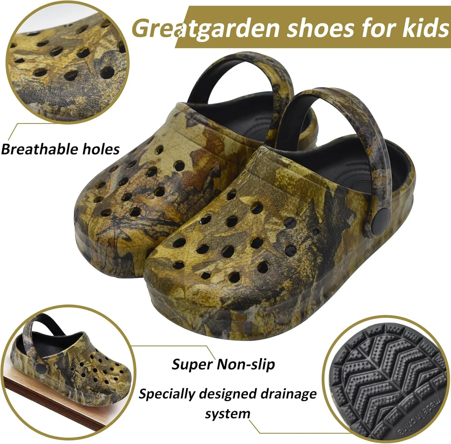 Kids Clogs Shoes Boys Girls Garden Slip On Shoes Toddler Clogs Children Slides Slippers Indoor Outdoor Beach Pool Shower Sandals