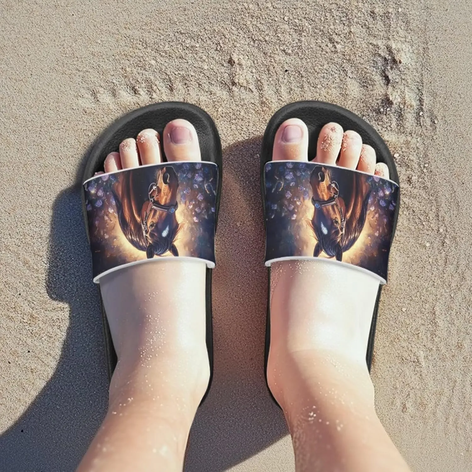 Kids Slides for Girls Shoes Summer Open Toe Slides Sandals Boys Beach Slide Kids Shower Shoes Non-Slip