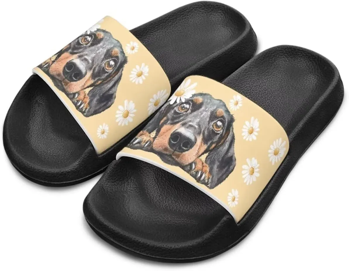Kids Slides for Girls Shoes Summer Open Toe Slides Sandals Boys Beach Slide Kids Shower Shoes Non-Slip