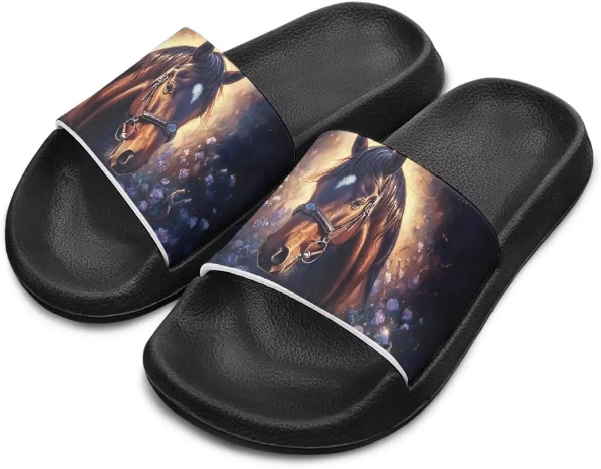 Kids Slides for Girls Shoes Summer Open Toe Slides Sandals Boys Beach Slide Kids Shower Shoes Non-Slip