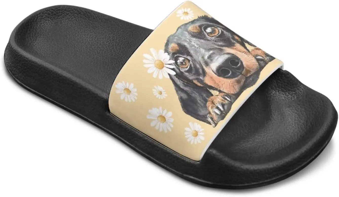 Kids Slides for Girls Shoes Summer Open Toe Slides Sandals Boys Beach Slide Kids Shower Shoes Non-Slip