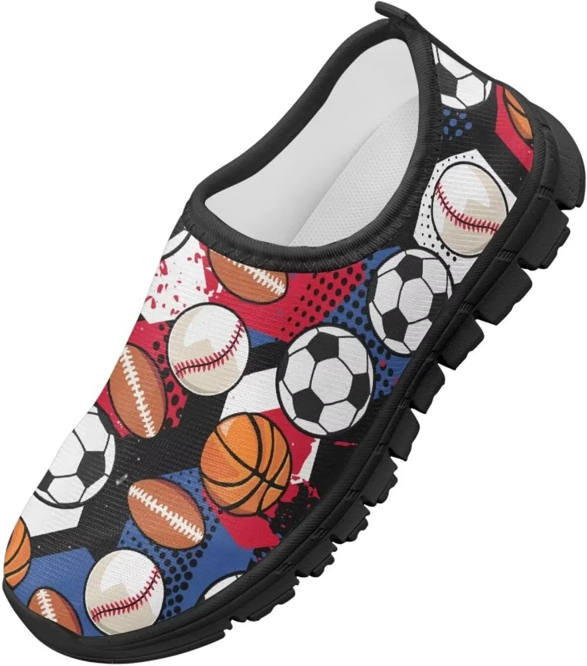 Kids Slip On Shoes Casual Shoes Sport Themed Tennis Shoes for Girls