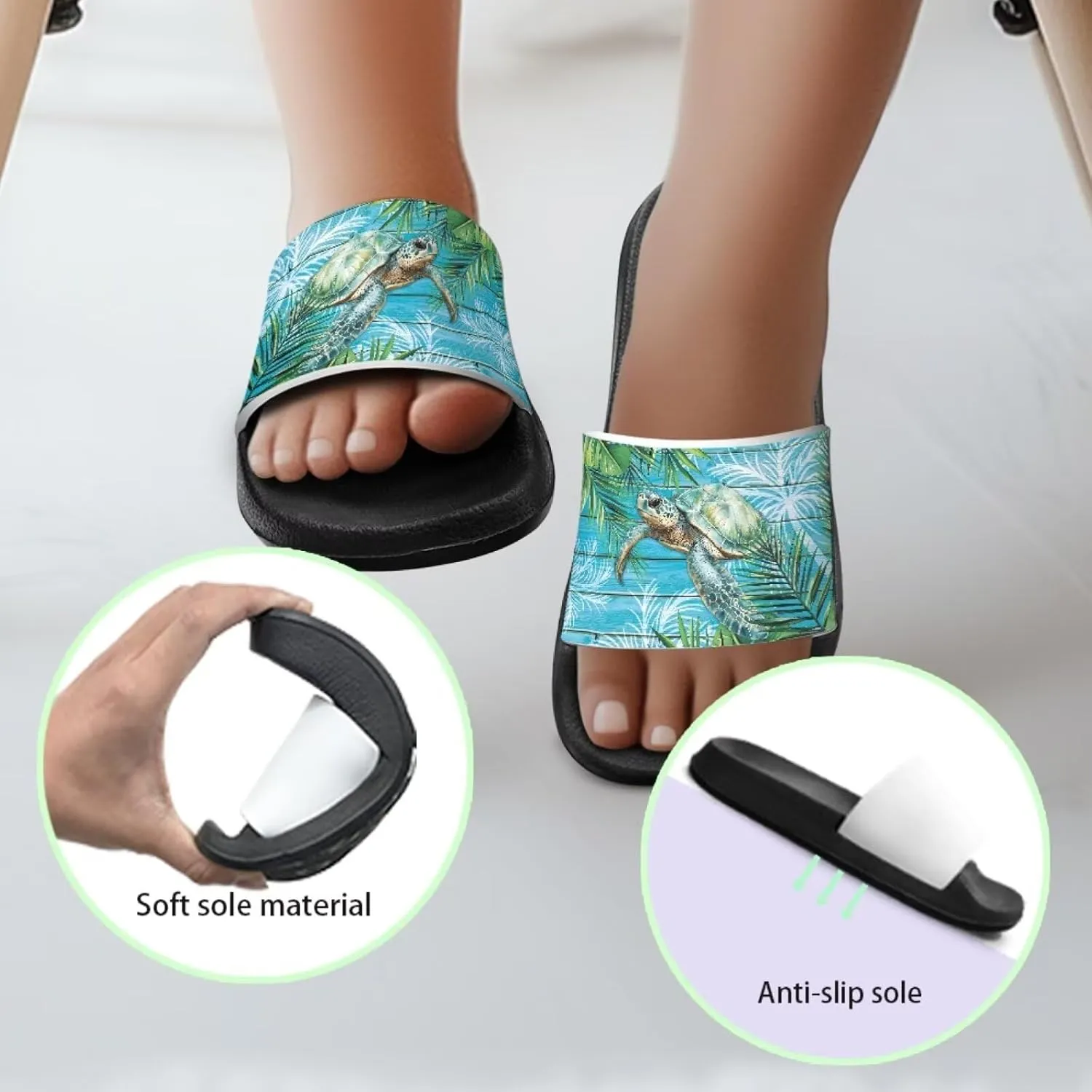 Kids Slippers for Girls House Slippers Shower Shoes for Summer Lightweight Beach Shoes Kids Casual Slides