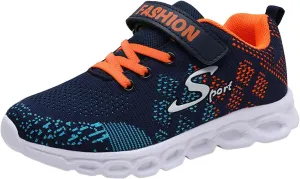Kids Workout Shoes Breathable School Sneakers Jogging Running Sneakers Walking Falt Indoor Outdoor Gym Athletic Mesh Preppy Style Hiking for Boys Running Tennis Sports Football Basketball
